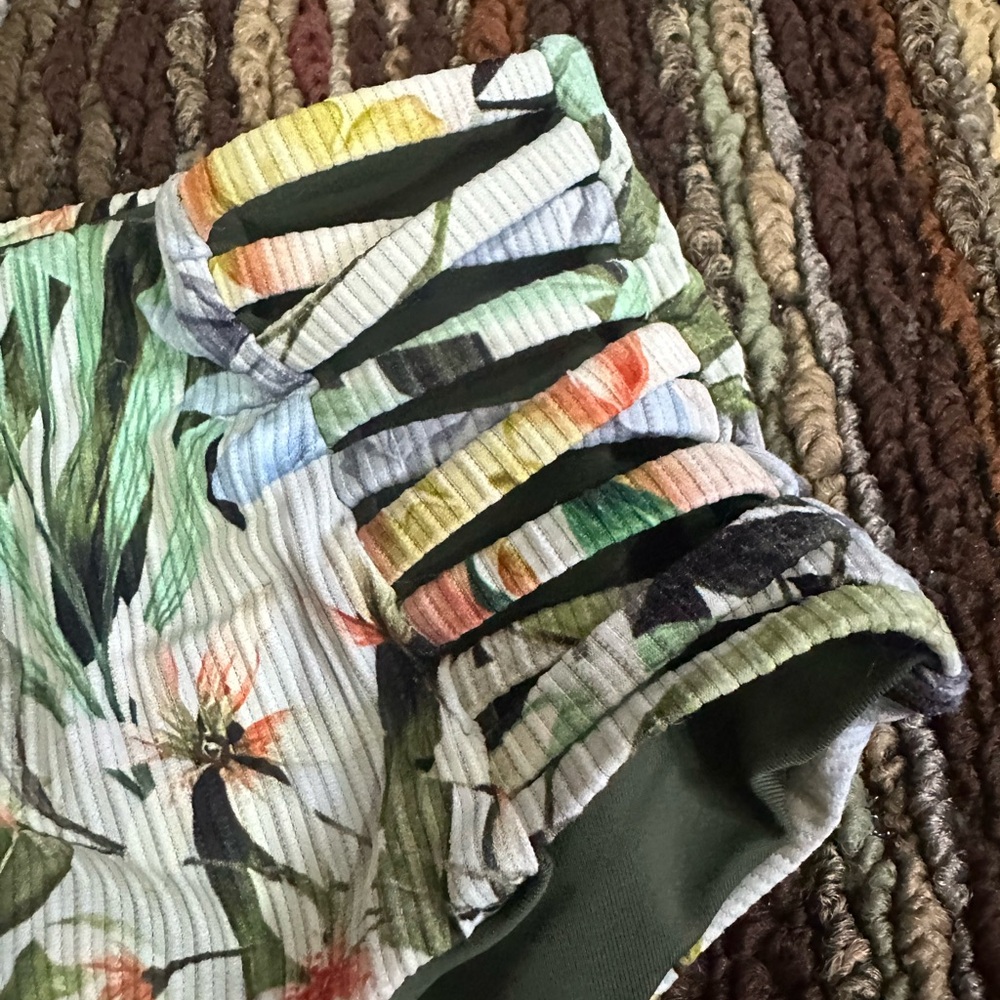 TiniBikini Floral High-Waisted Bikini Bottom - Picture 4 of 5